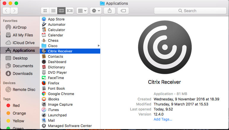 citrix receiver for mac os 10.9.5